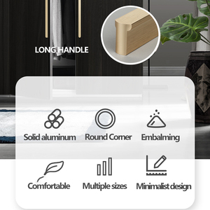 Möbelgriff Kleiderschrankgriff Rund Aluminium Fabrik Modern Lieferant Küchenschrankgriff Neu Poliert Kartonlieferung Golden - Product Image 3