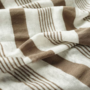 Vente en gros stock naturel ultra doux 50% coton 50% <span class=keywords><strong>lin</strong></span> rayé <span class=keywords><strong>jersey</strong></span> natrual <span class=keywords><strong>lin</strong></span> <span class=keywords><strong>lin</strong></span> mélange <span class=keywords><strong>tissu</strong></span> pour tenue décontractée t-shirt - Product Image 4