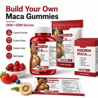Gummies de Racine de Maca OEM Marque Privée Vegan Forme Ours 60 Unités Soutien Énergie Supplément Herbal
