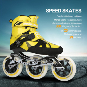 Blue Micro-fiber Lining Midsole Speed Skates <strong>Flashing</strong> <strong>Roller</strong> - Product Image 5