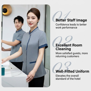 Uniforme <span class=keywords><strong>de</strong></span> <span class=keywords><strong>Limpieza</strong></span> Transpirable <span class=keywords><strong>de</strong></span> Poliéster <span class=keywords><strong>para</strong></span> Servicios <span class=keywords><strong>de</strong></span> <span class=keywords><strong>Limpieza</strong></span> Comercial, Contratistas, Administración <span class=keywords><strong>de</strong></span> Oficinas e Instalaciones - Product Image 4