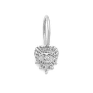 Gemma 925 argento Sterling malocchio Charm cuore fai da te per la creazione di gioielli - Product Image 2