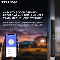 Cerradura Inteligente Deslizante de Aluminio Delgada e Impermeable con Huella Digital, Código Digital, Wifi Tuya y Reconocimiento Facial Bluetooth Ttlock