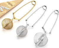 Infuseur à thé en maille d'acier inoxydable 304 avec poignée, outil domestique pour filtrer les sédiments et saupoudrer la poudre, pour feuilles de thé