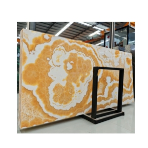 Losas de Ónix Naranja para Decoración de Hoteles y Casas, Tablero de Ónix Retroiluminado, Loseta de Ónix Amarillo Natural con Vetas de Río, Piedra Natural de Lujo - Product Image 3