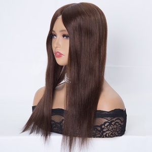 วิก0.11ลูกไม้ด้านหน้าสำหรับผู้หญิงผมแท้เรมี่ยุโรปสีน้ำตาล - Product Image 5