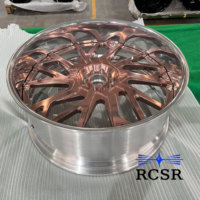 Jantes forgées RCSR 18 20 22 24 26 pouces, multi-rayons avec lèvre polie, jante en alliage 2 pièces 5x120 5x127 pour voitures de luxe