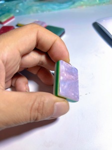 Tuiles de Mahjong Pastel en Plastique, Pièces de Jeu Répliques Codées par Couleurs, Blocs de Jeu pour Kits de Voyage - Product Image 4