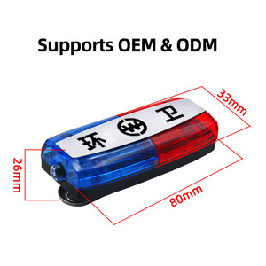 Luz de Advertencia Estroboscópica de Plástico Roja y Azul, Linterna LED, Luz de Tráfico Reflectante de Grado Ingeniería, Luz de Patrulla para Exteriores <span class=keywords><strong>Yuge</strong></span> - Product Image 1