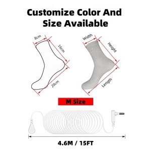 Chaussettes conductrices en fibre d'argent Chaussettes <span class=keywords><strong>de</strong></span> mise à <span class=keywords><strong>la</strong></span> <span class=keywords><strong>terre</strong></span> Libération <span class=keywords><strong>de</strong></span> l'<span class=keywords><strong>électricité</strong></span> statique Électrode <span class=keywords><strong>de</strong></span> soulagement <span class=keywords><strong>de</strong></span> <span class=keywords><strong>la</strong></span> douleur Thérapie par microcourants Chaussette <span class=keywords><strong>de</strong></span> massage - Product Image 5