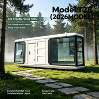 Maison capsule moderne préfabriquée écologique avec structure en acier à panneaux sandwich pour camping en plein air, hôtel, glamping en arrière-cour