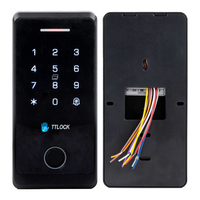 Serrure de porte intelligente à empreinte digitale et clavier Ttlock étanche IP67, système d'accès autonome pour porte simple