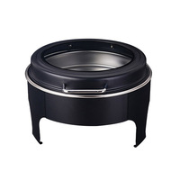 Matériel de restauration et d'hôtellerie, réchauds en acier inoxydable noir 201, capacité 6L, chauffe-alcool, buffet, traiteur, marque RRR