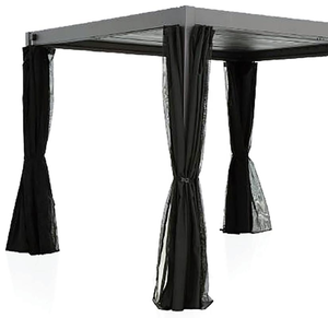 บานเกล็ดหลังคาบังแดดกลางแจ้งศาลาใน<span class=keywords><strong>สวน</strong></span>3x4พร้อมไฟ LED แถบบังแดดด้วยมือ "แสงจันทร์" โรงเก็บของ - Product Image 3