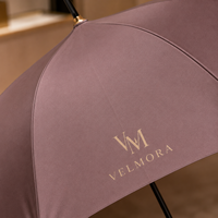 Parapluie Droit de Luxe Personnalisé 23 Pouces pour Accessoires de Marques de Vêtements, Parapluie Droit de Boutique Premium avec Boîte Cadeau