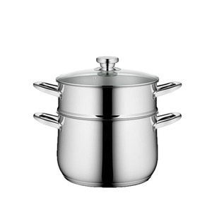 หม้อนึ่งสแตนเลสสองชั้น ขนาด 20 ซม. สำหรับเตาแม่เหล็กไฟฟ้า ใช้ในบ้าน - Product Image 3