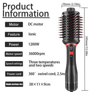 1100W-3000W Puissant sèche-cheveux <span class=keywords><strong>à</strong></span> ions négatifs Brosse <span class=keywords><strong>à</strong></span> air chaud et volumateur en une étape pour le ménage et l'hôtel - Product Image 5