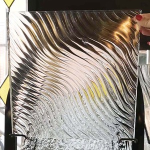 Lámina de Vidrio Templado Texturizado de 10 mm, Corrugado, Acanalado, con Bajo Contenido de <span class=keywords><strong>Hierro</strong></span>, Decorativo, Fundido en Horno, para Baño - Product Image 2
