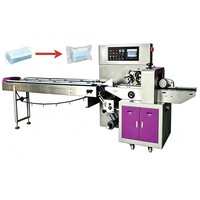 Machine d'emballage automatique à flux horizontal pour sachets de chocolat, biscuits, barres protéinées, snacks, savon, noix, sachets oreillers