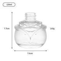 Bouteille vide classique ronde pour diffuseur à bâtonnets 120 ml, flacon en verre pour huile parfumée de diffuseur à bâtonnets