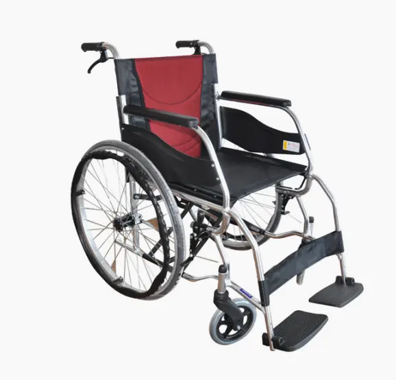 Fauteuil roulant pratique portable pour personnes âgées, utilisation en hôpital, prix d'usine