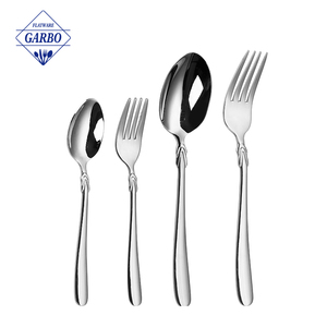 New Arrival Wedding gương kim loại bạc muỗng và Ngã Ba ăn dao kéo <span class=keywords><strong>Set</strong></span> thép không gỉ vàng Flatware <span class=keywords><strong>Set</strong></span> - Product Image 3