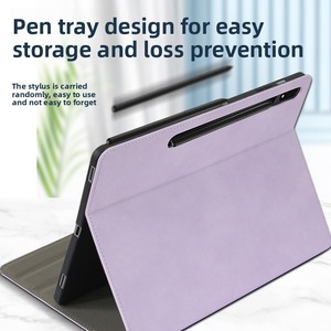 Custodia protettiva senza magneti per <span class=keywords><strong>tablet</strong></span> Samsung <span class=keywords><strong>S8</strong></span> <span class=keywords><strong>Ultra</strong></span>, Tabs8+ con slot per penna, custodia in pelle per Galaxy Tabs7 - Product Image 5