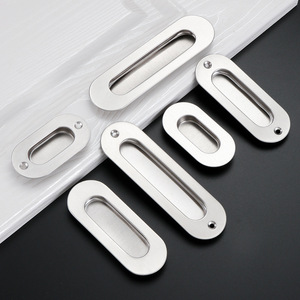 Tiradores Largos de Acero Inoxidable para Gabinetes, Estilo Moderno Minimalista, Herrajes Empotrados para Puertas Correderas de Armarios y Gabinetes - Product Image 2