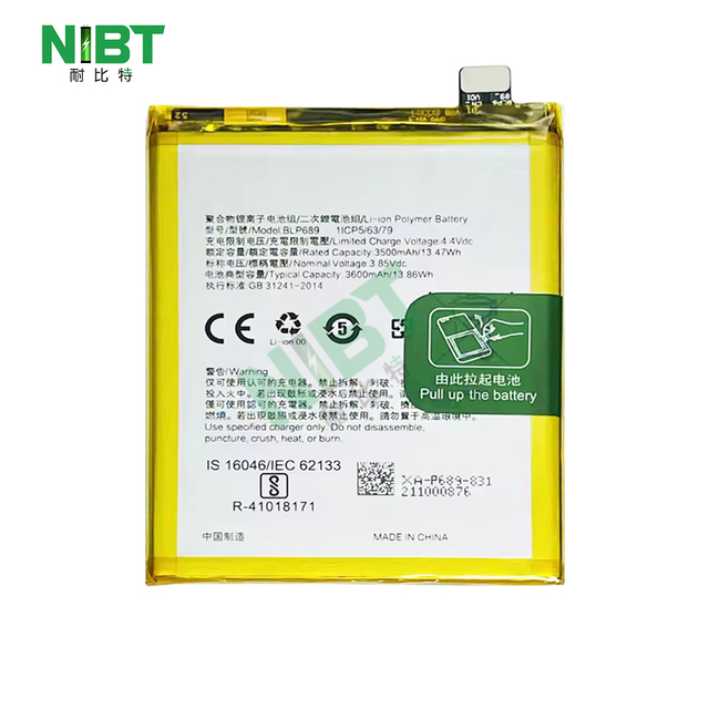 NIBT Wholesale Factory OEM High Capacity Rechargeable Replacement Battery BLP689 4.4v 3600mah 13.86Wh for OPPO R15X/R17 Neo