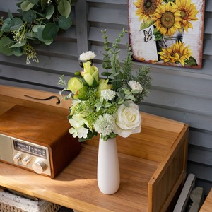 CallaFloral Ramo de Rosas Artificiales de Tela Plástica Tejida, Decoración para Bodas y Hogar, Accesorios para Fotografía en Exteriores - Product Image 1
