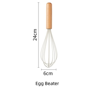 Set di Spatole in Silicone Antiaderenti con Manici Grandi in Legno Arrotondati per Cucinare, Mescolare e Raschiare - Product Image 5