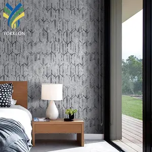 YKBR 2 nuovi sfondi/rivestimento murale 3D Design personalizzato decorazione della parete di casa moderna carta da parati in mattoni grigio nero Texture