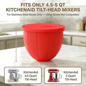 Insert <span class=keywords><strong>de</strong></span> bol en silicone <span class=keywords><strong>de</strong></span> qualité alimentaire réutilisable compatible avec le batteur <span class=keywords><strong>KitchenAid</strong></span> pour la pâte - Product Image 2