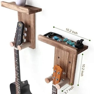 Wooden Wall-Mounted Shelf Single-Layer Pink Wood Color For Ukulele Guitar Storage <b>Rack</b> Wall Decoration - Product Image 2