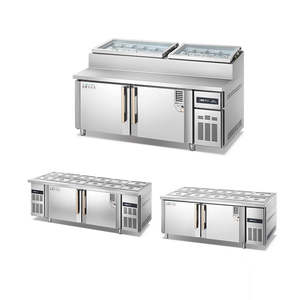 Gewerblicher Unterbau-Gefrierschrank, Kühlschrank-Arbeitstisch aus Edelstahl, Kühltheke, Sandwich- und Pizza-Vorbereitungstisch, Kühlschrank - Product Image 1