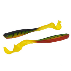 Leurre souple en silicone de qualité supérieure OEM 12,5 cm 5,5 g, type Grub, Minnow, Wobbler, Swimbait à queue en C pour la pêche en eau salée, au bar, en mer côtière et en haute mer - Product Image 2