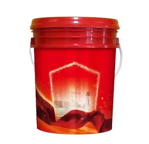 HDPE 20 liter Plastic Open Head Oil Paint Container 3 1/2 Gallon Plastic buckets With Lids And Handle