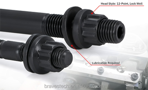 Kit di perni per testata cilindri per Nissan RB25 RB25DET 2.5L RB20 RB20DET 2.0L ARP 202-4301 - Product Image 6