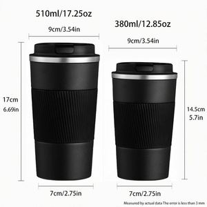 Gobelet isotherme en acier inoxydable 500 ml, anti-fuite, isolation thermique, tasse de bureau, isolation thermique de 12 à 24 heures pour les voyages et la maison - Product Image 4