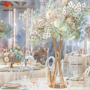 Customize Size Gold Metal Flower <b>Stand</b> New Arrival SMOOTH Wedding Centerpieces for Parties Tall <b>Stand</b> for Flowers - Product Image 4