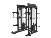 Machine Smith multifonctionnelle commerciale tout-en-un pour la musculation, rack de puissance robuste avec croisement de câbles