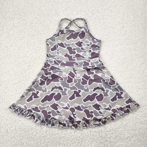 Robes de yoga sans manches pour bébé fille, motif camouflage, longueur genou, prêtes à être expédiées - Product Image 2