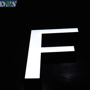 丹尼森 LED DIY 定制不锈钢电子通道灯标牌 黑白正面发光标牌 商业装饰用 - Product Image 1