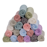 Lave-mains et lave-visage pour bébé, enfants, en bambou biologique, lingettes pour bébé, lingettes pour bébé de couleur unie, serviettes pour bébé