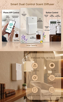 Diffuseur de parfum commercial mural intelligent contrôlé par application, purificateur d'air, machine à parfum pour hôtel, 950 ml, vente en gros directe usine
