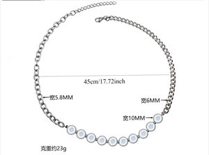 Collier pendentif unique en perles phosphorescentes avec chaîne <span class=keywords><strong>de</strong></span> clavicule en perles fluorescentes en acier inoxydable pour hommes et femmes - Product Image 4