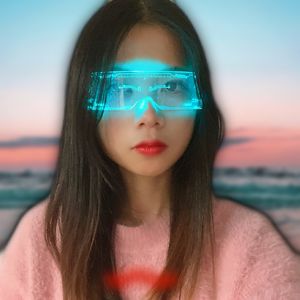 <span class=keywords><strong>Gafas</strong></span> LED <span class=keywords><strong>de</strong></span> Neón Rave, <span class=keywords><strong>Gafas</strong></span> Cyberpunk, Luces Electrónicas Futuristas - Product Image 1
