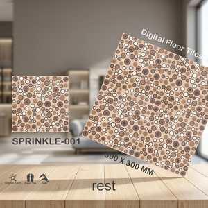 Carreaux de sol en céramique 300x300mm, gaufrés, design numérique, brillants, rectifiés, rustiques - Product Image 2