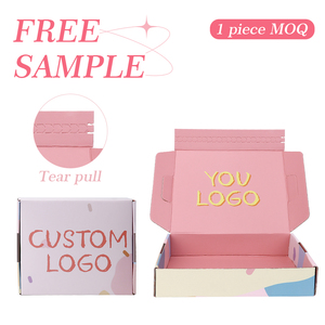 Custom Printed logo Self-adhesive Zip <strong>Lock</strong> Postal Mailing Mailer Boxes Corrugated <strong>Box</strong> Packaging Tear Strips Shipping Boxes - Product Image 2