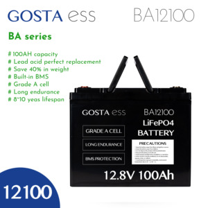 GOSTA BA12100 BA 12V 12.8V serie 100AH sostituzione acido piombo batteria ricaricabile LiFePO4 - Product Image 5